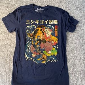 Threadless Graphic Tee (Cat and Koi) Medium